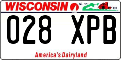 WI license plate 028XPB