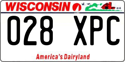 WI license plate 028XPC