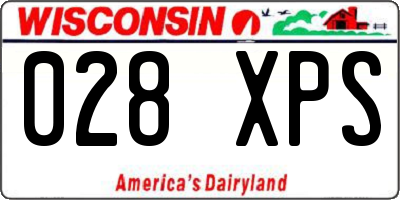 WI license plate 028XPS