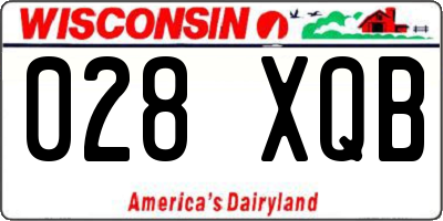 WI license plate 028XQB