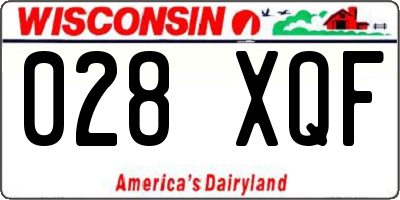WI license plate 028XQF