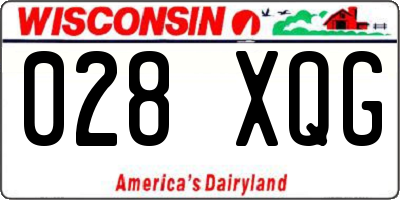 WI license plate 028XQG