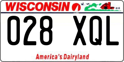 WI license plate 028XQL