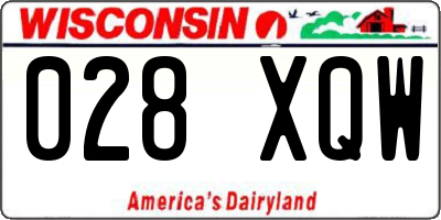 WI license plate 028XQW