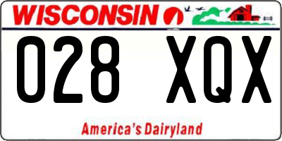 WI license plate 028XQX