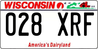 WI license plate 028XRF