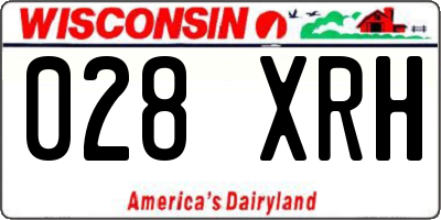WI license plate 028XRH