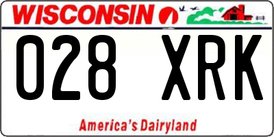 WI license plate 028XRK