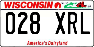 WI license plate 028XRL