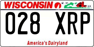 WI license plate 028XRP