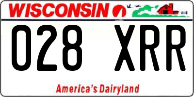 WI license plate 028XRR