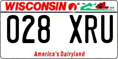 WI license plate 028XRU