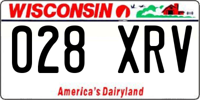 WI license plate 028XRV