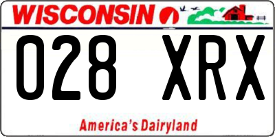 WI license plate 028XRX