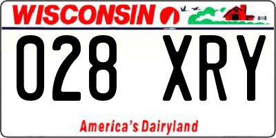 WI license plate 028XRY