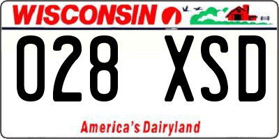 WI license plate 028XSD