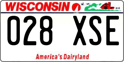 WI license plate 028XSE