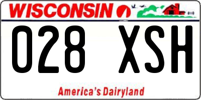 WI license plate 028XSH