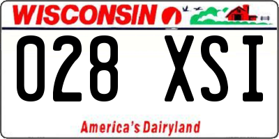 WI license plate 028XSI