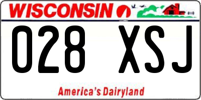 WI license plate 028XSJ