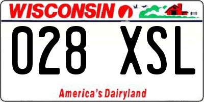 WI license plate 028XSL