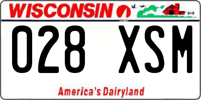 WI license plate 028XSM