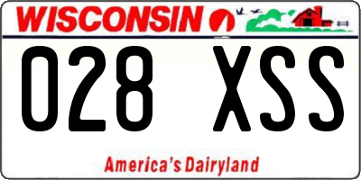 WI license plate 028XSS
