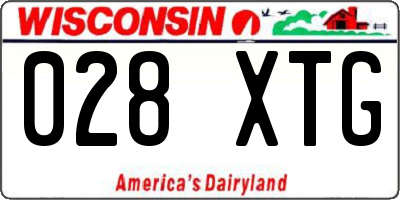 WI license plate 028XTG
