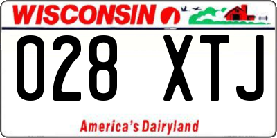 WI license plate 028XTJ