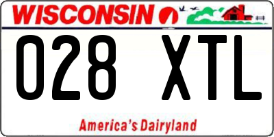 WI license plate 028XTL