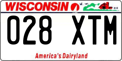 WI license plate 028XTM