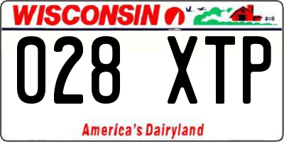 WI license plate 028XTP