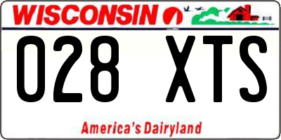 WI license plate 028XTS