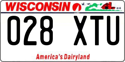 WI license plate 028XTU