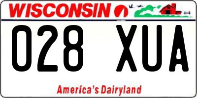 WI license plate 028XUA