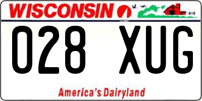WI license plate 028XUG
