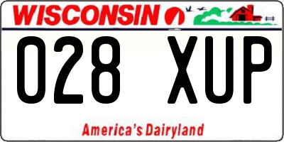 WI license plate 028XUP