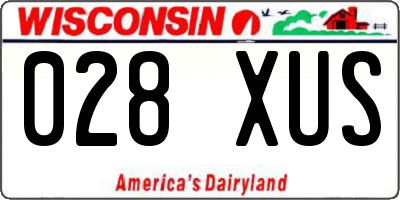 WI license plate 028XUS
