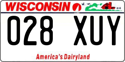 WI license plate 028XUY
