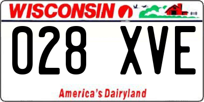 WI license plate 028XVE