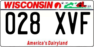 WI license plate 028XVF
