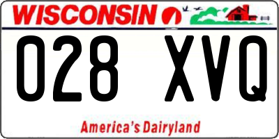 WI license plate 028XVQ