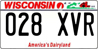 WI license plate 028XVR