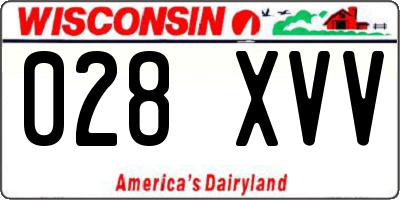 WI license plate 028XVV