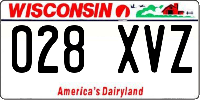 WI license plate 028XVZ