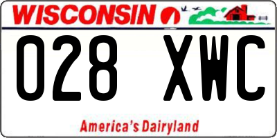 WI license plate 028XWC