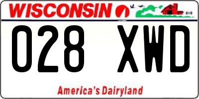 WI license plate 028XWD