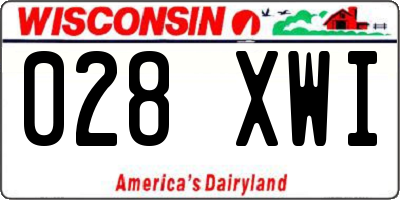 WI license plate 028XWI