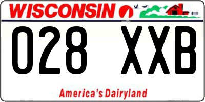 WI license plate 028XXB