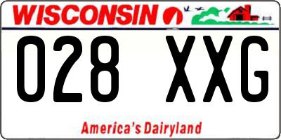 WI license plate 028XXG